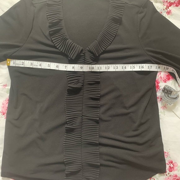 Adrianna Papell  Black 3/4 Sleeve Blouse RN#59782 - Picture 4 of 8